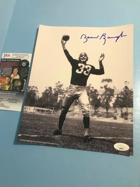 SAMMY BAUGH signed 8X10 washington redskins  JSA COA