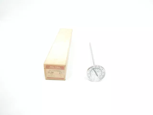 Tel-tru LN 250 Bimetal Thermometer 2in 9in 25-125f 1/4in Npt