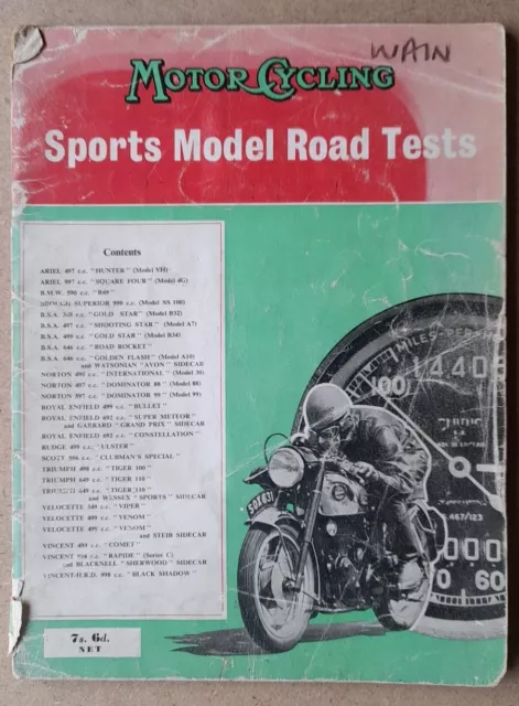 Motorcycling, Sports Model Road Tests, 1959, Bsa, Triumph, Bmw, Vincent
