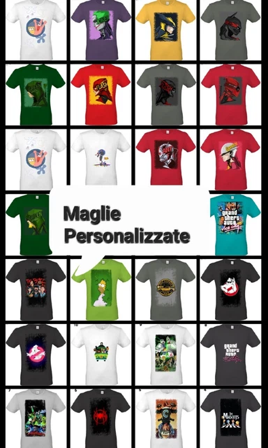 T-SHIRT UOMO MAGLIETTE 100% Cotone DA XS a 5XL