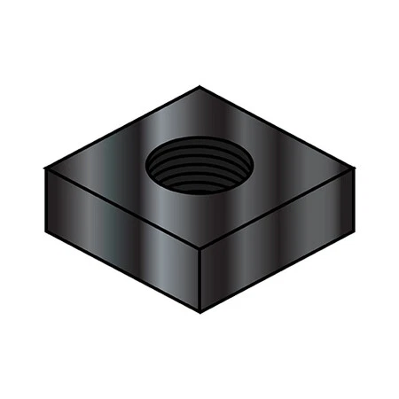 Zoro Select 14Nqb 1/4-20 Square Ms Nut Blk Ox