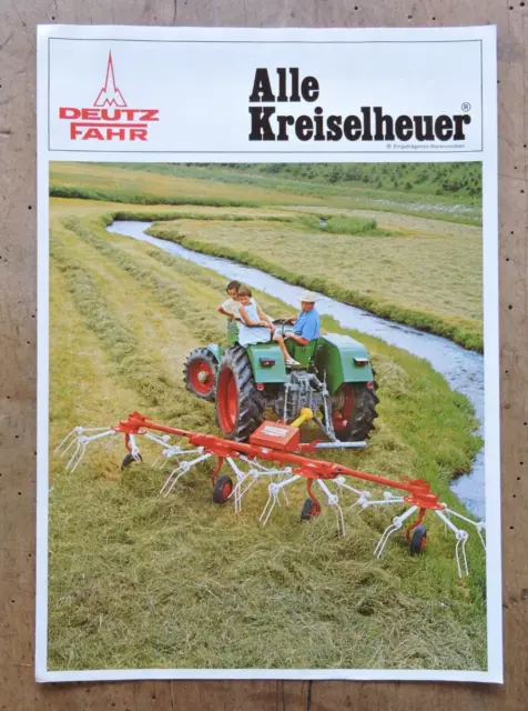 orig. Prospekt Deutz Fahr Alle Kreiselheuer KH Traktor Schlepper 1977