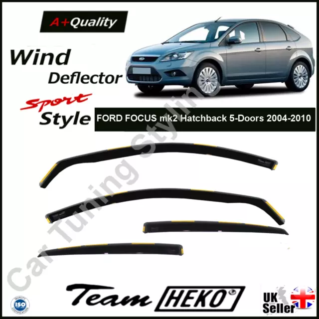 Ford Focus MK2 2004-2011 4/5 Door Saloon/Liftback Wind Deflectors 4pc  Edgevisors