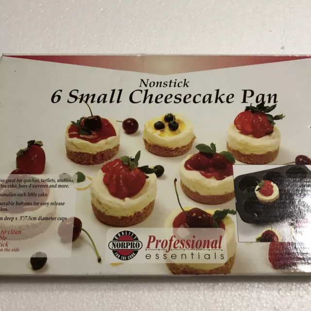 Norpro Nonstick 6 Cup Small Cheesecake Muffin Cupcake Tart Quiche Pan New In Box