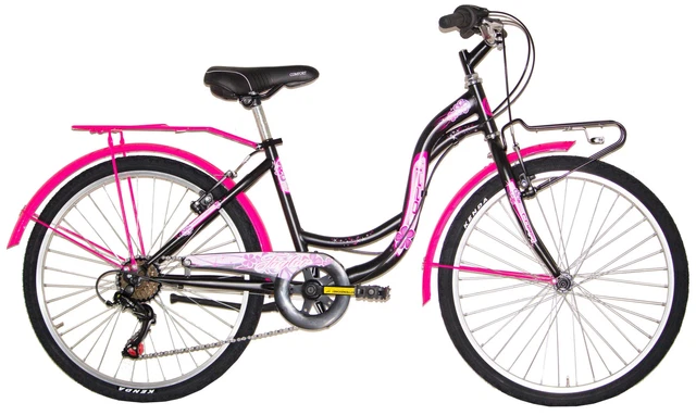 Vélo 26 Pouces MTB 18 Vitesses – Blanc Et Fuchsia – Femme – Frejus/Girardengo