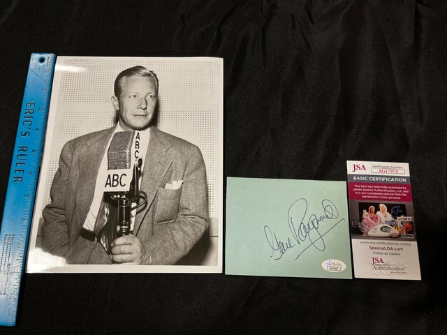 Gene Raymond actor hand signed autographed 3x5" Index Card JSA COA AA 11923