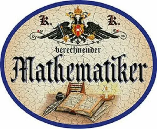 Nostalgieschild "Mathematiker" Mathematik rechnen Schild