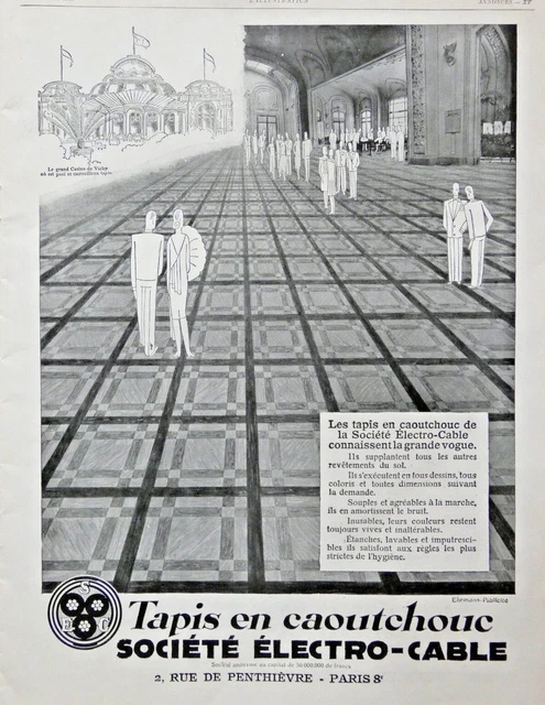 1928 Press Advertisement Rubber Carpet Electro-Cable Company