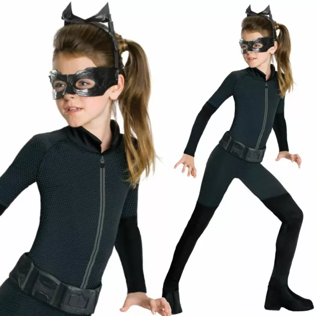 BAMBINO CATWOMAN BAMBINI Batman Dark Knight Ragazze Costume