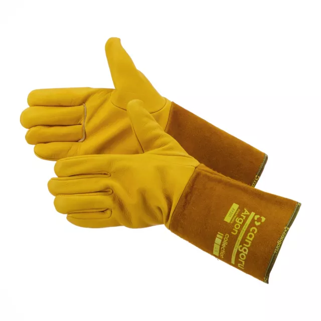 CANGORU XY301 ARGON Pro Welder TIG/MIG Welding Gloves Genuine Cowhide ...