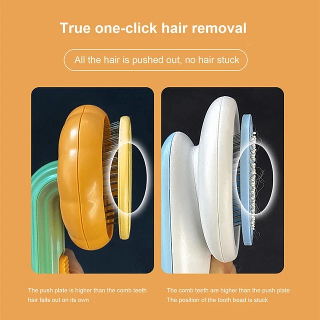Pet Hair Remover Dog Cat Comb Grooming Massage Deshedding Self Cleaning Brush 2