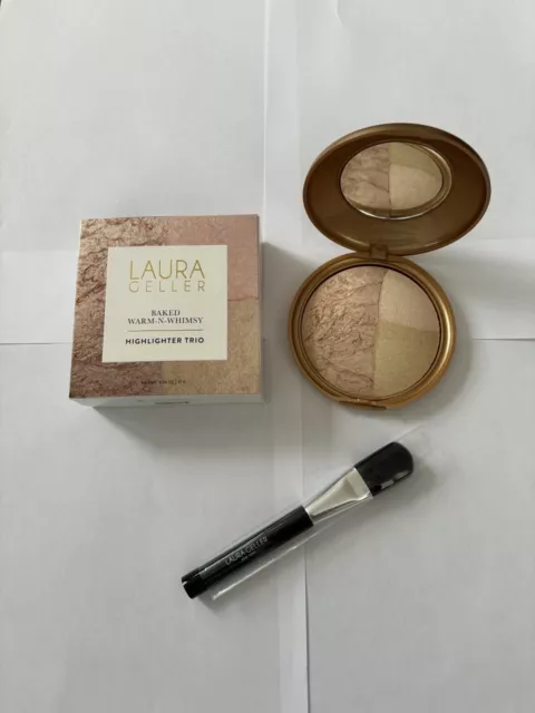 Laura Geller Baked Warm & Whimsy Highlighter Trio Supersize 24K Glow Angel  +