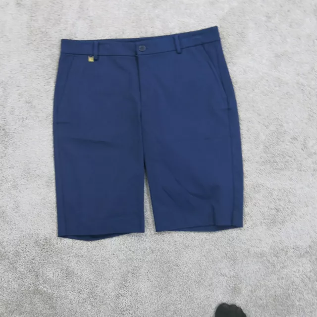 Lauren Ralph Lauren Mens Chino Short Low Rise Belted Pockets Navy Blue Size 8