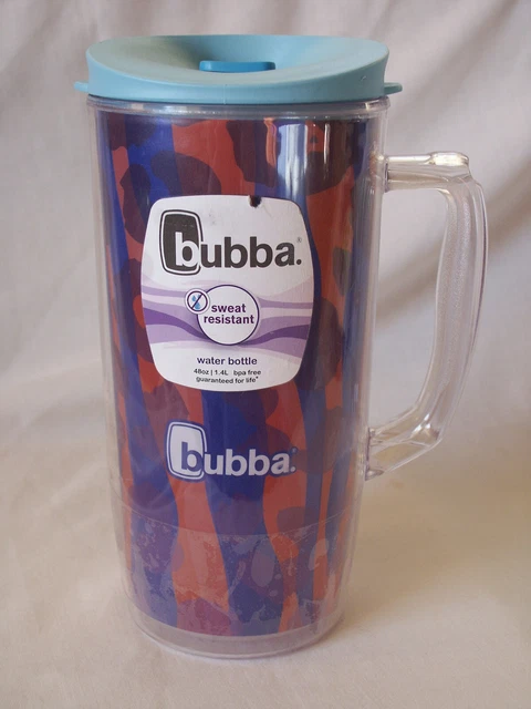 Bubba Water Bottle 48oz Tumbler w/ Handle Red & Blue Striped Insulated Mug