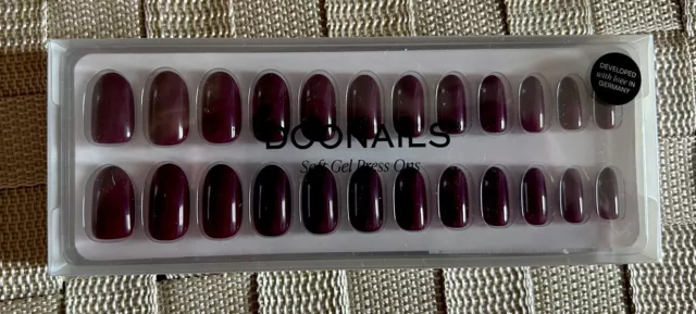 Doonails, Press Ons, Soft Gel, Into You, Medium Round, Rot, Neu, Original