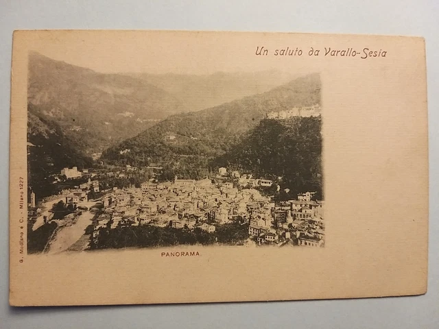 Un saluto da Varallo Sesia (Vercelli). Veduta.