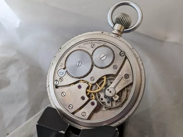 1940‘S Revue 30 #301 Gs/Tp British Army Pocket Watch – Sehr Schön / Very Nice 3