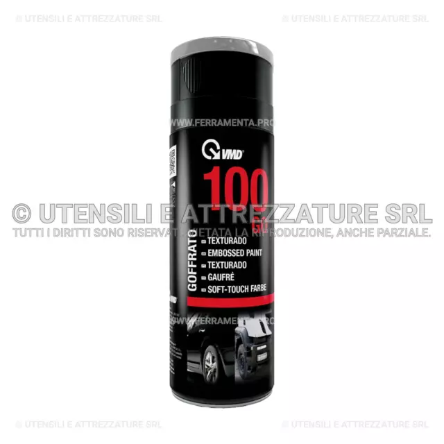 VERNICE SPRAY EFFETTO GOFFRATO VMD 100 GO 400ml PLASTICA PARAURTI AUTO MOTO