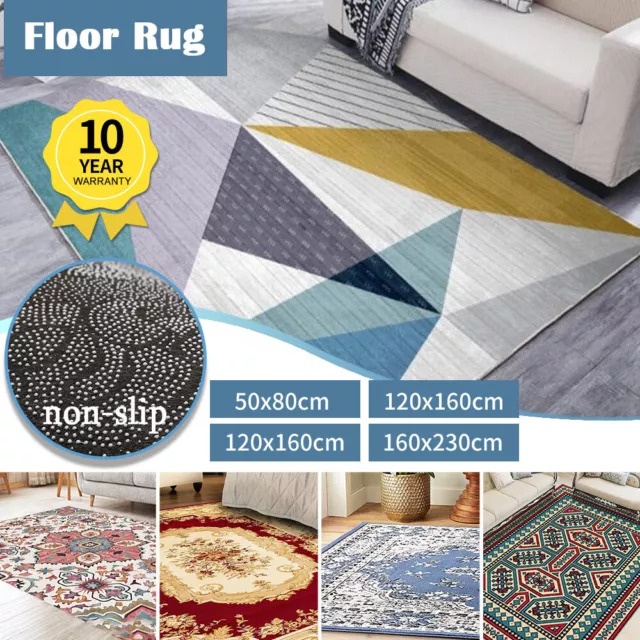 Clearance Large Room Area Rug Runner Distressed Floral Retro Washable Carpet New