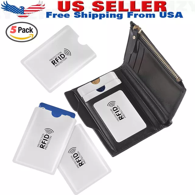 RFID Credit Debit ID Card Sleeve Protector Blocking Safety Shield Anti Theft USA