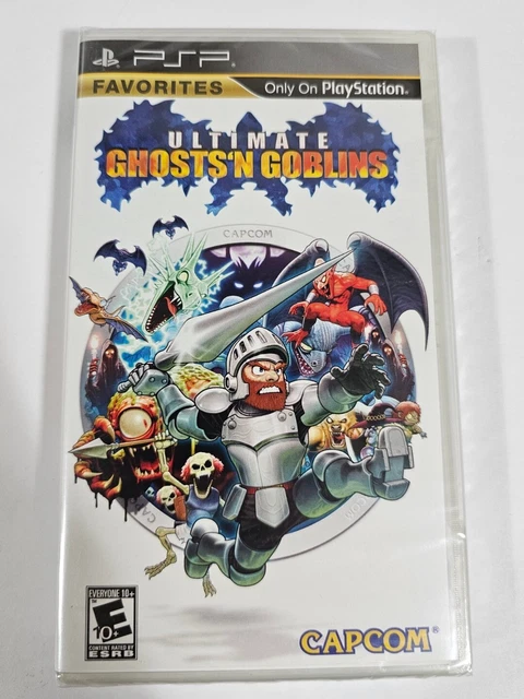 PSP LOT WITH Ultimate Ghosts 'N Goblins And 5 Other Games And A