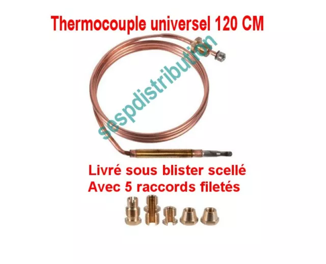 Thermocouple universel 120 cm chauffe-eau chaudière four cuisinière