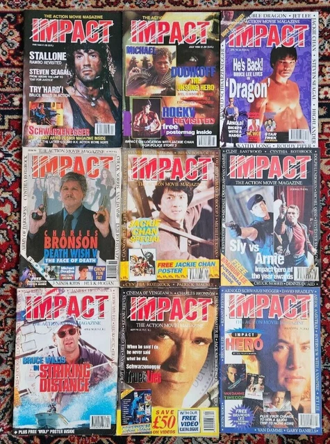 9 X IMPACT The Action Movie Magazine 1990s Stallone Vs Schwarzenegger ...