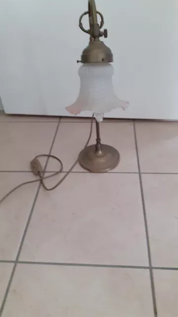 lampe de chevet  ancienne en laiton vintage