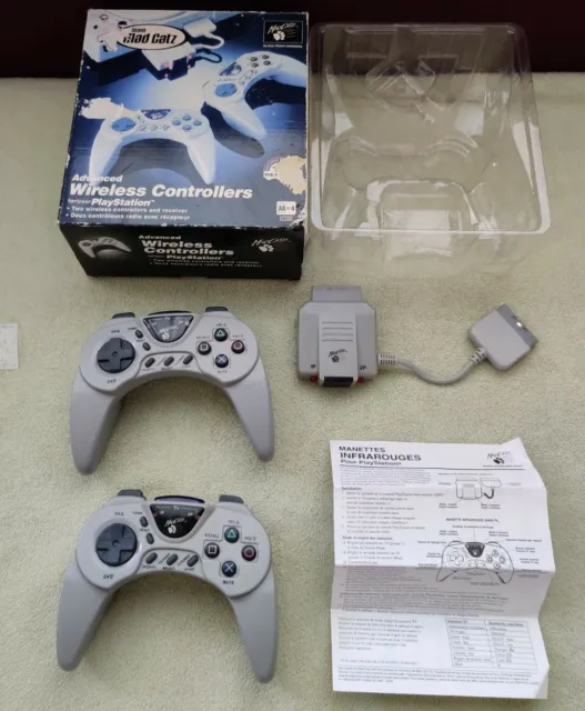 2 Manettes sans-fil Madcatz pour Sony PS1 - infrarouge Wireless Controllers