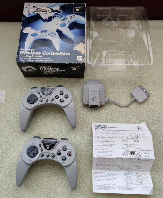 2 Manettes sans-fil Madcatz pour Sony PS1 - infrarouge Wireless Controllers
