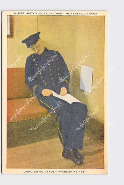 PPC Postcard Canada Quebec Montreal Musee Historique Canadien Warden At Rest