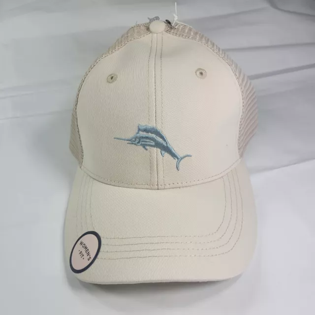 Tommy Bahama Baseball Cap Hat Trucker Women One Size Embroidered Marlin Fishing