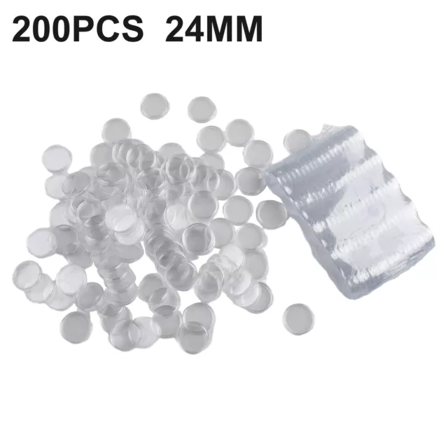Contenitore capsula per monete trasparente 200 pz scatola di plastica trasparente 24 mm