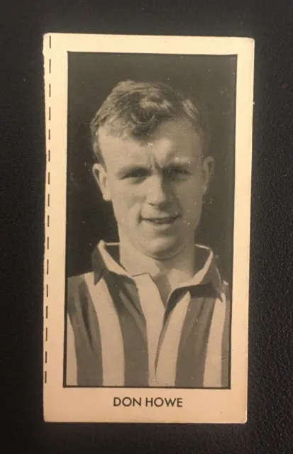 West Brom Spieler Handelskarte von Thomson 1958 WM Fußballer Nr. 16 D. Howe
