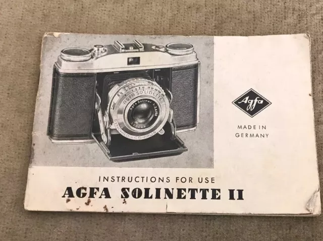 Original AGFA Solinette 2  Users Manual