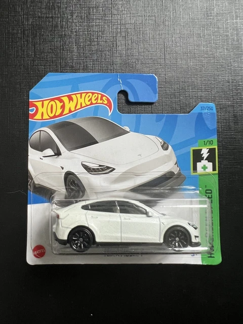 2023 HOT WHEELS Tesla Model Y Lot Of 2 White 1/10 HW Green Speed 37/250
