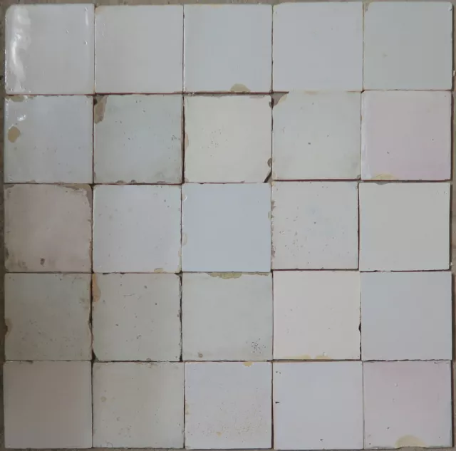 25 Dutch Delftware Delft faience tile carreaux white Witjes tiles