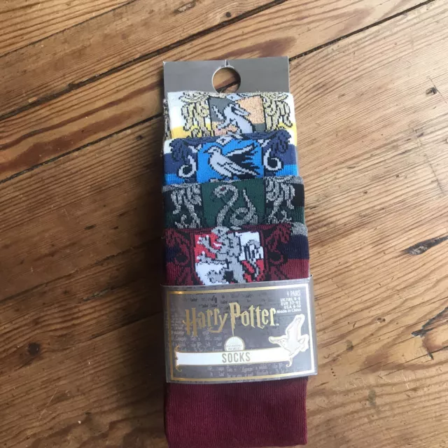Harry Potter 4 Pairs Socks Size 4-8 Primark Christmas Gift