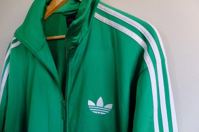 Giacca tuta Adidas Originals verde L firebird track trifoglio rara in ottime condizioni 2009