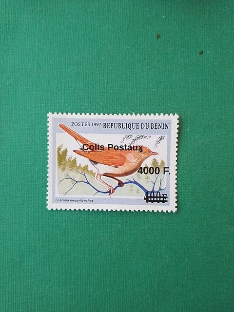 Bénin surchargé overprint 4000f sur 400f MNH neuf Oiseau Colis Postaux