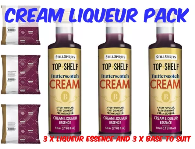 Still Spirits Top Shelf Butterscotch Cream Liqueur and Liqueur Base 3 PACK