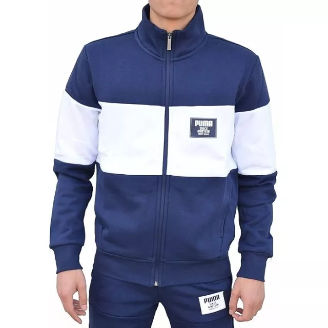 PUMA REBEL BLOCK Sweat Suit Men Blue Tracksuit Jogging Suit Sport Suit 72.99 PicClick UK