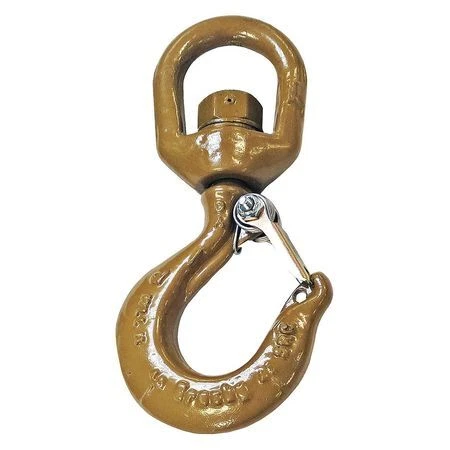 Crosby 1048880 Swivel Hook,Alloy Steel,30,000 Lb.,Gold