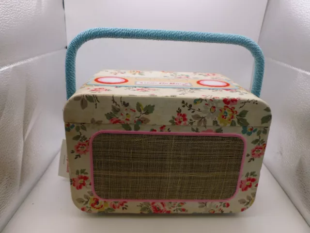 Cath Kidston New With Tags Radio Sewing Box Pin Cushion Tray Kingswood Rose I2