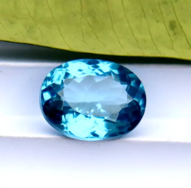 Oval Cut 9 Ct Certified Natural Santa Maria Blue Aquamarine Loose Gemstone