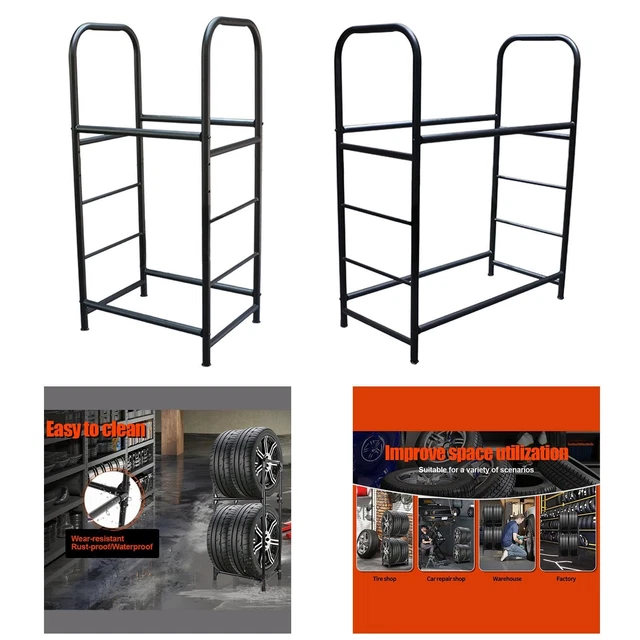 Arbre De Rangement Mobile Pour Jantes Et Pneus Voiture - Support Jusqu'à 225 Mm Largeur - Charge 100 Kg