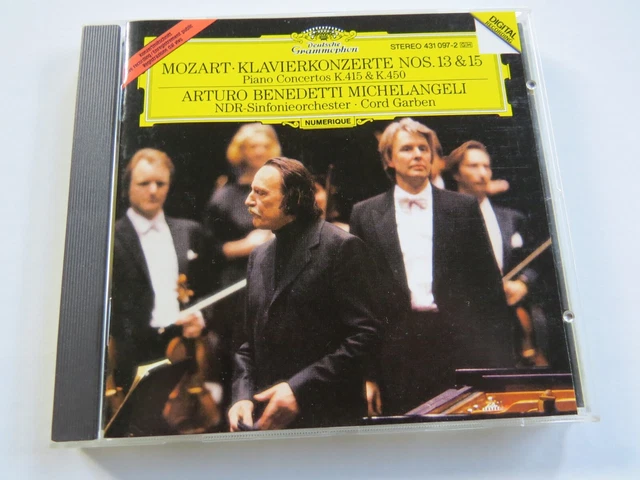 MOZART - Piano Concertos 13 & 15 - CD - 1990- Arturo Benedetti Michelangeli - DG