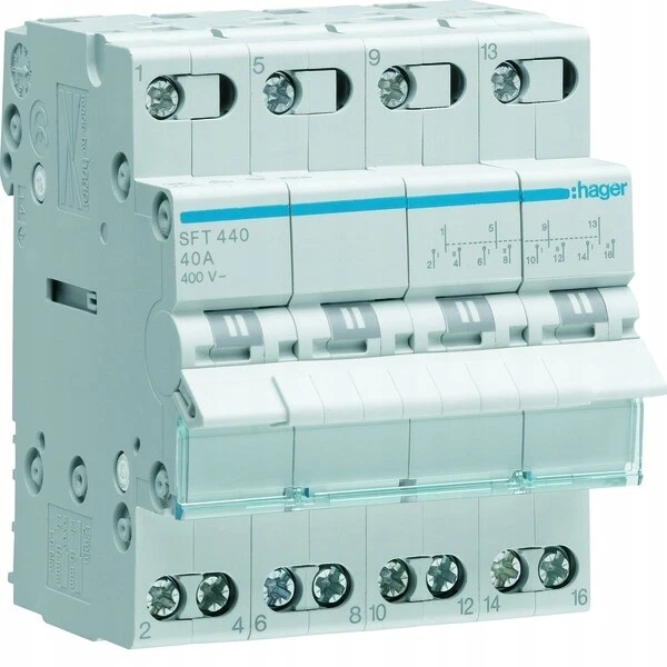 Interrupteur d'alimentation modulaire HAGER I-0-II 4P 40A / #Z H0DY 3687