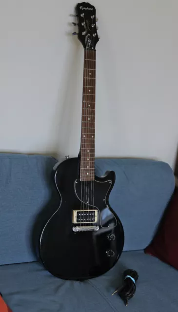 Guitare électrique noire Les Paul Junior d'Epiphone