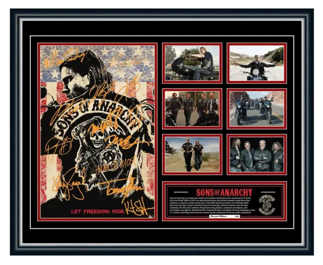 Sons Of Anarchy Cast Jax Teller Hunnam Signed Limited Edition Framed Memorabilia